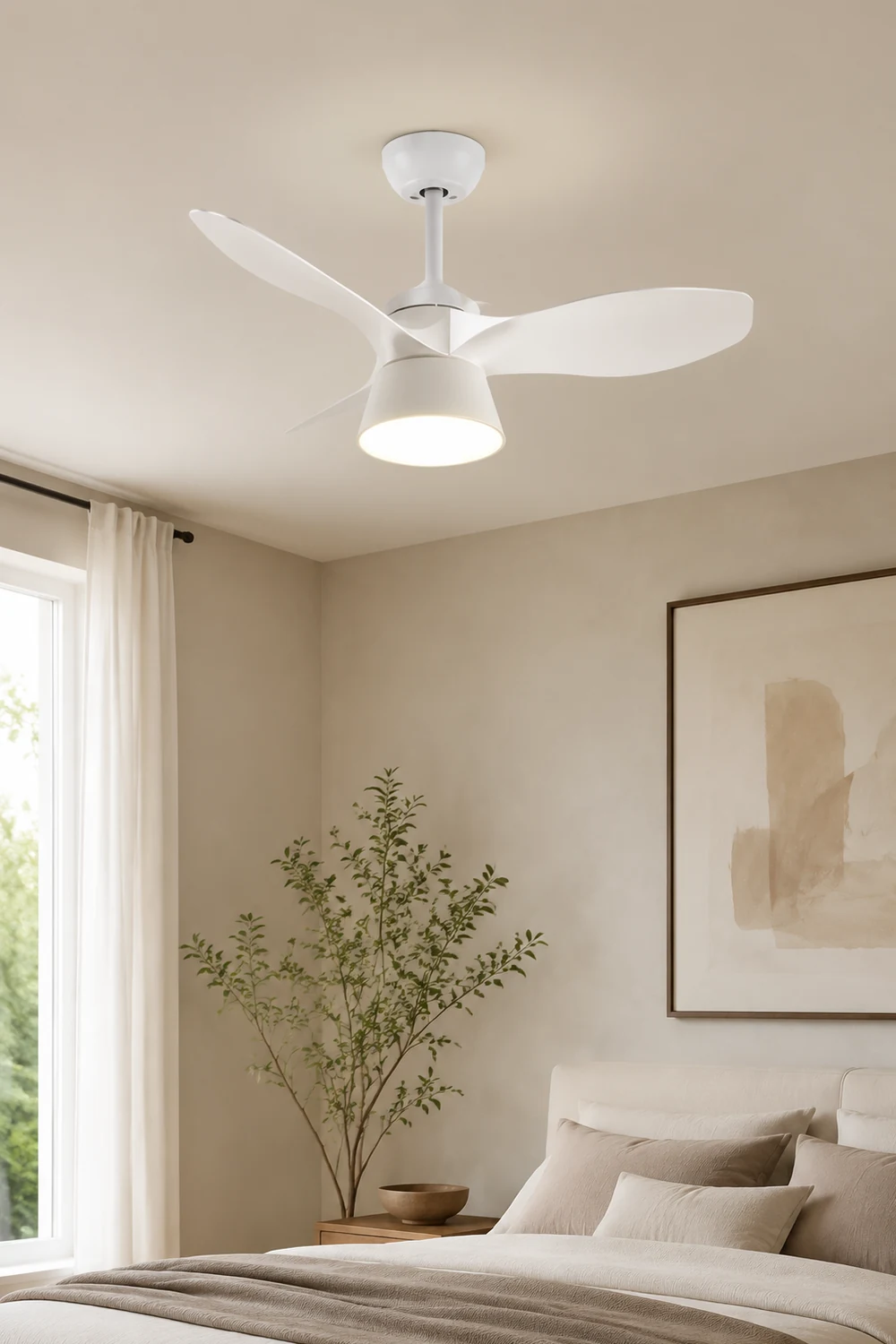 Walters Ceiling Fan with Light, 3 Color, L 33" - Lumpaz