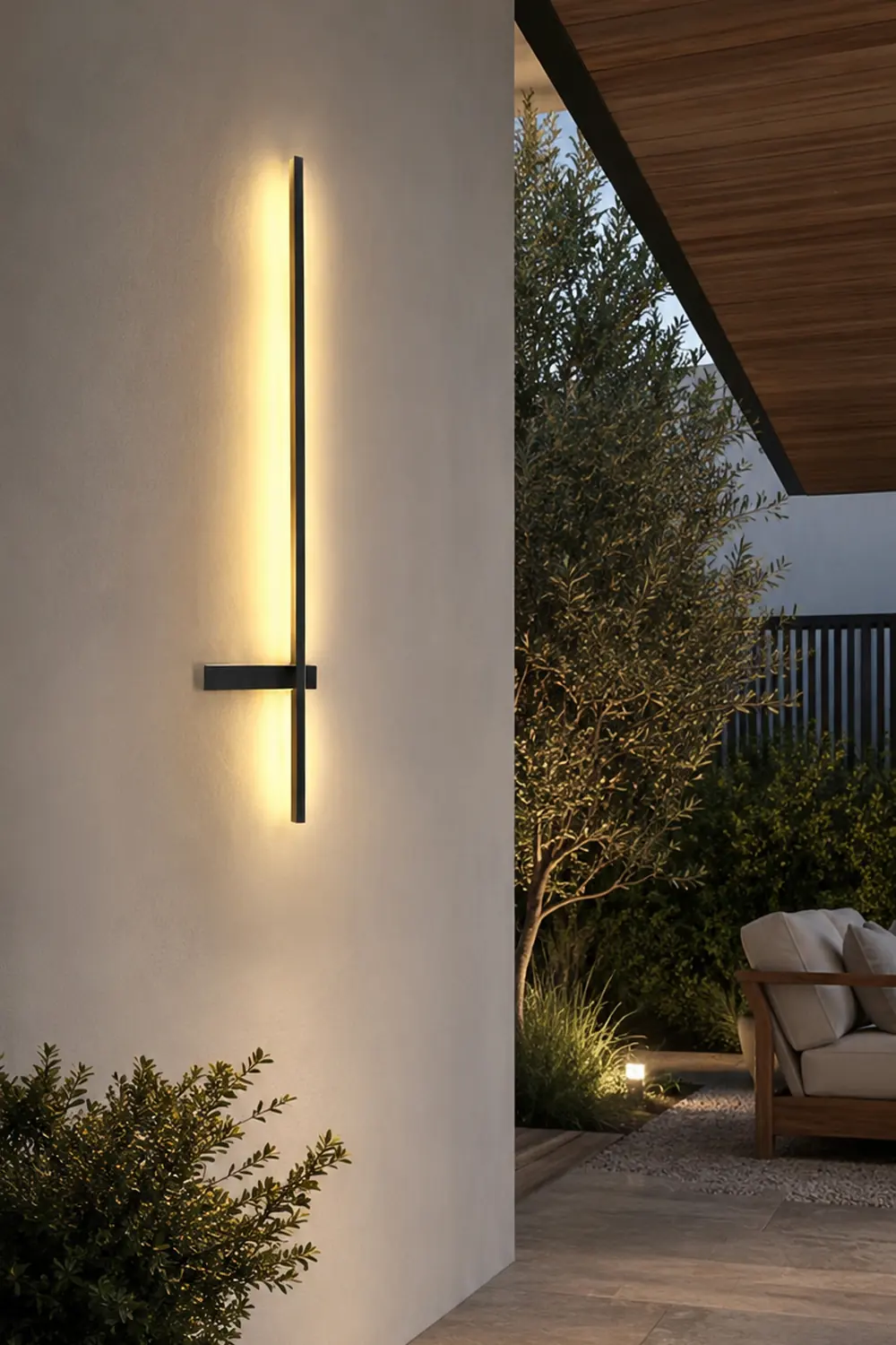Line Strips Waterproof Led Black Modern Outdoor Wall Lights - Lumpaz