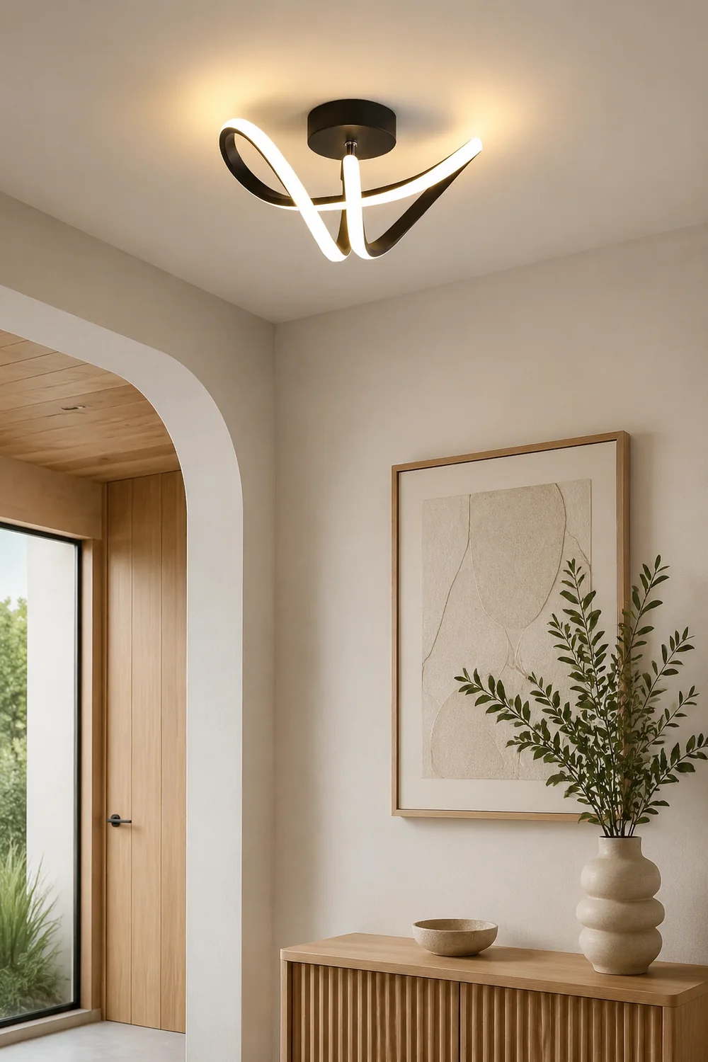 Lacey Modern Flush Mount Ceiling Light, Black/Gold - Lumpaz