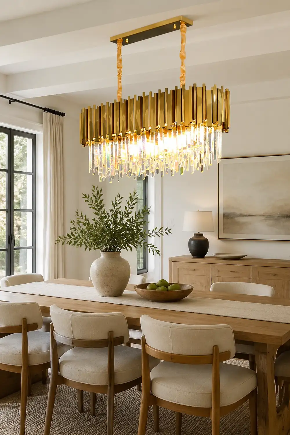 Marilyn Nordic Postmodern Luxury Gold Crystal Chandelier for Dining Room & Living Room - Lumpaz