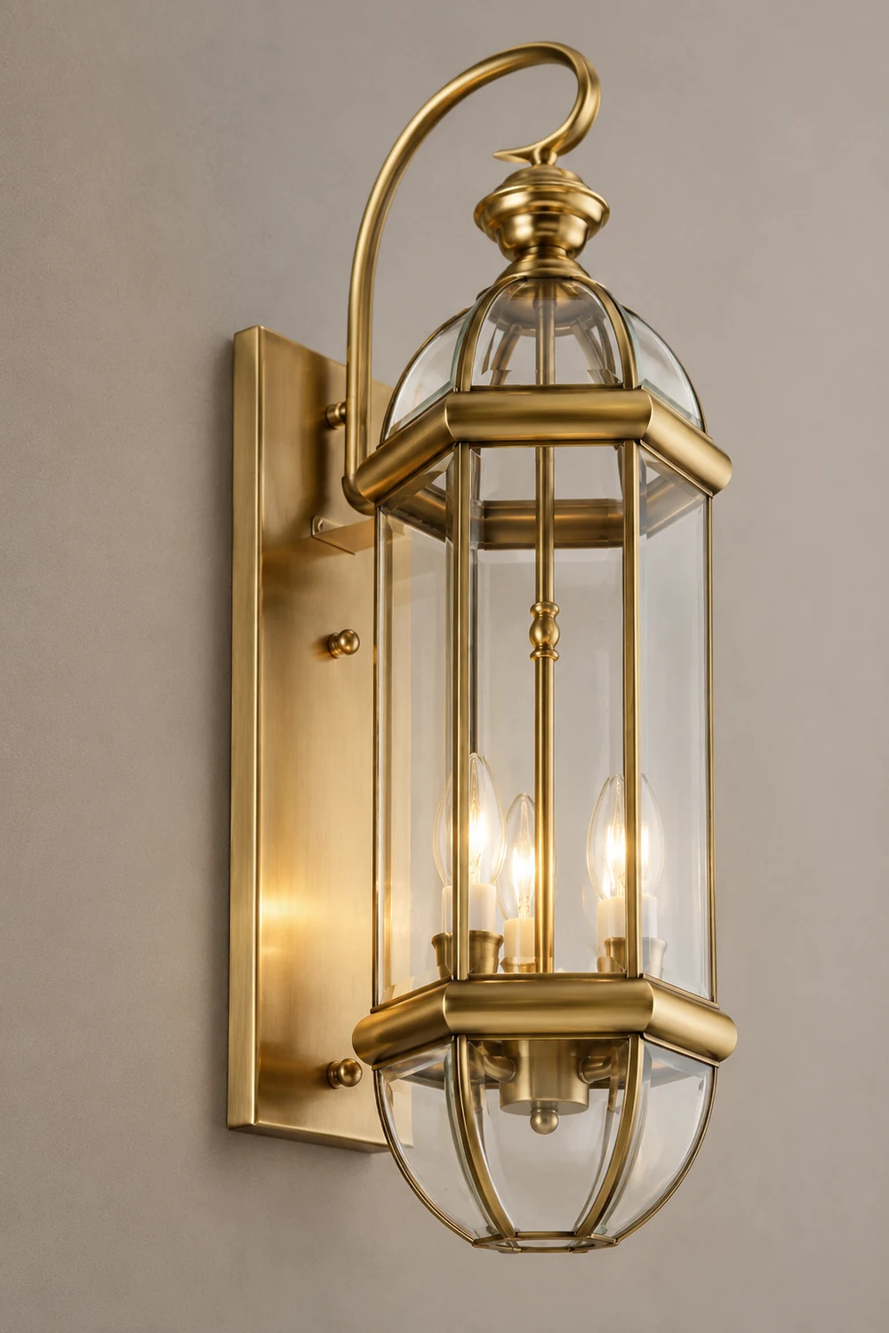 Retro Creative Copper Glass European Style Outdoor Wall Lights Exterior Lamp - Lumpaz
