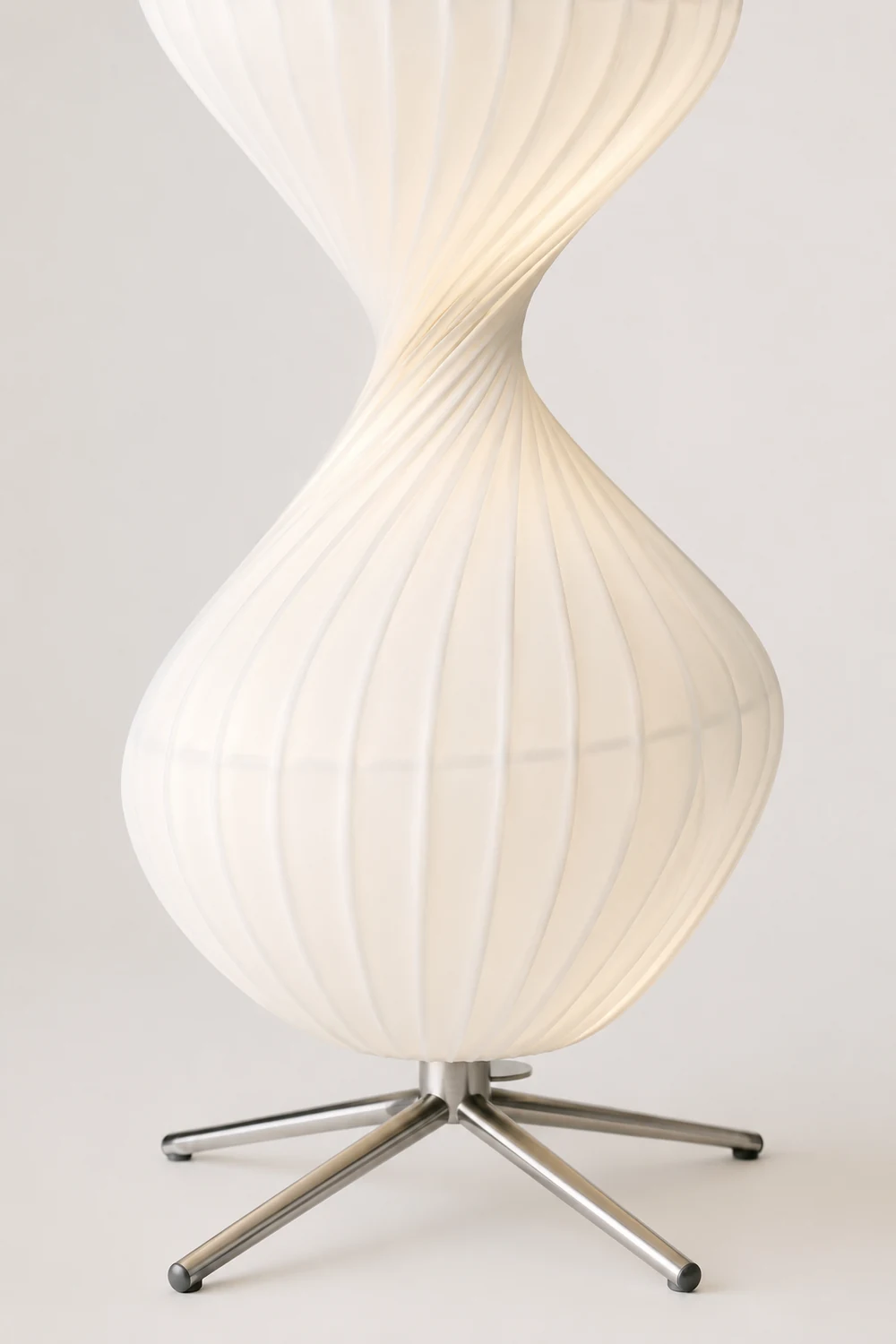 Renée Modern Pleated Fabric Metal Floor Lamp - Lumpaz