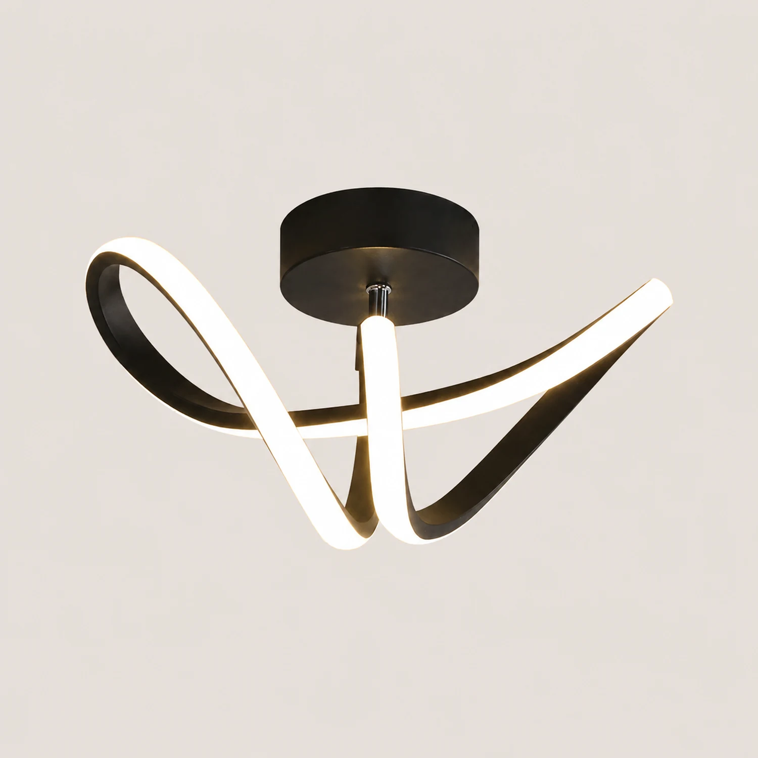 Lacey Modern Flush Mount Ceiling Light, Black/Gold - Lumpaz