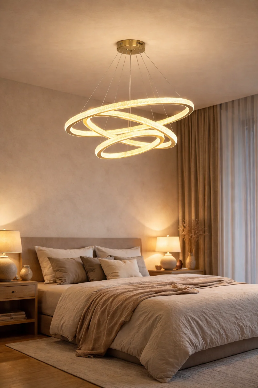 Kirsten Contemporary Gold Luxury Ring Pendant Light - Lumpaz