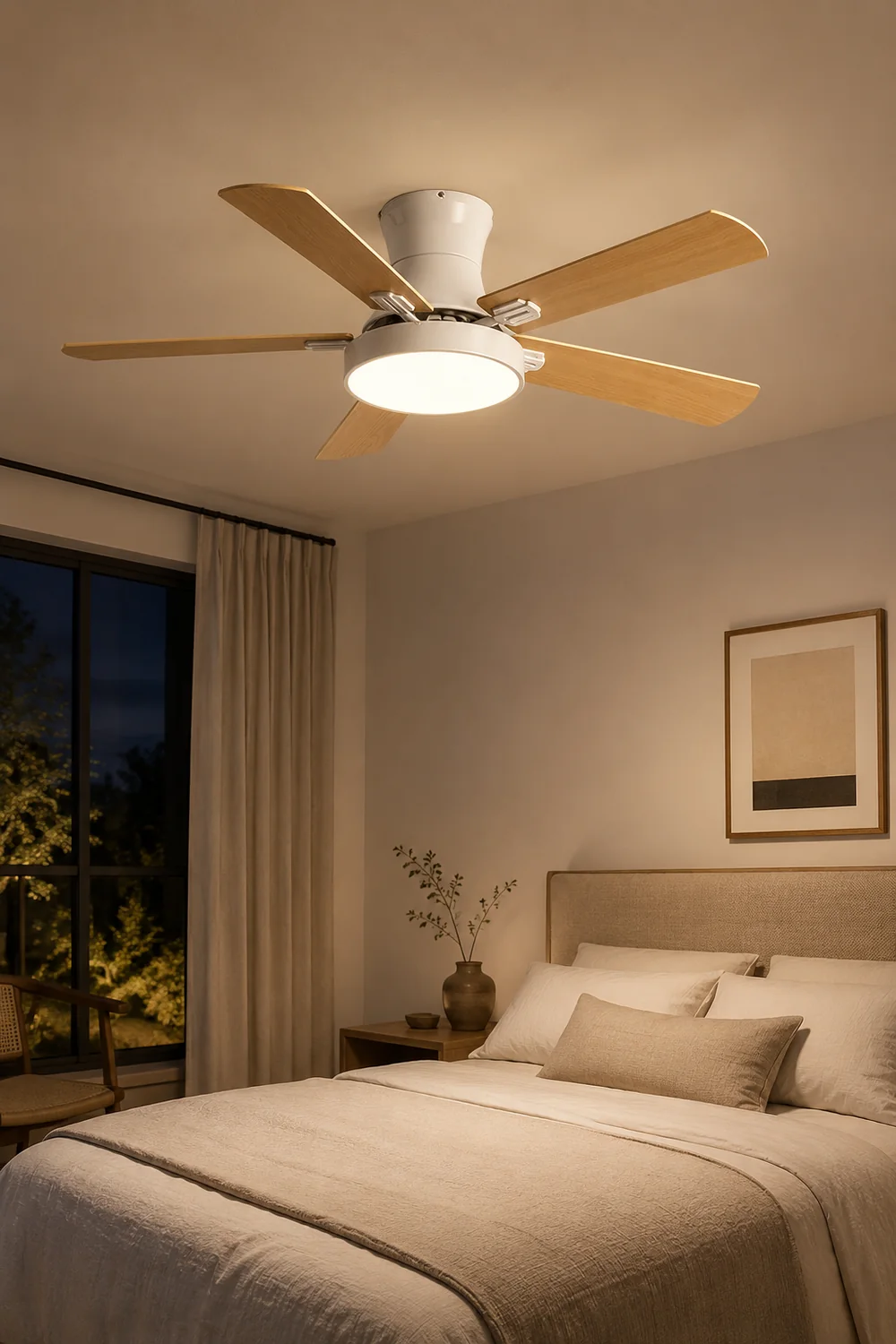 Walters 5-Blade Ceiling Fan with Light, 3 Color, DIA42.1''/51.9'' - Lumpaz