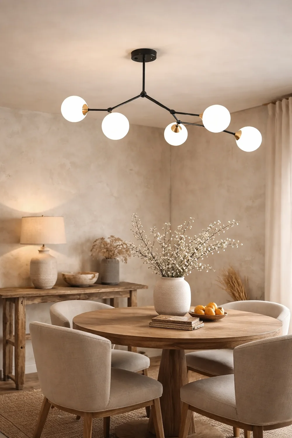 Valentina Modern Glass Bubble Chandelier Bedroom, Black/Gold - Lumpaz