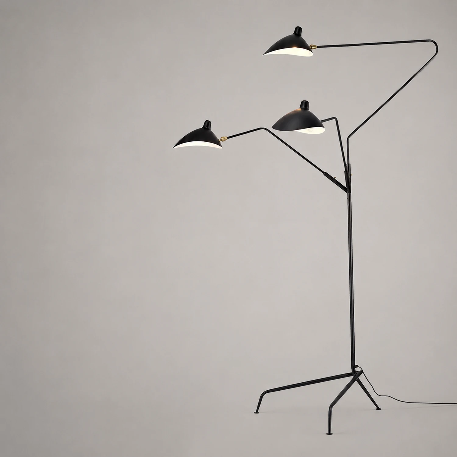 Schmitt Industrial Floor Lamp, 1/3 Heads - Lumpaz