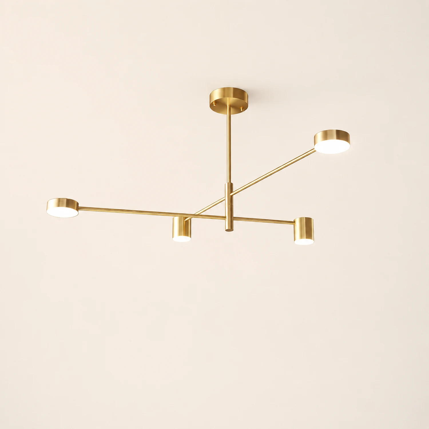 Weiss Pendant Light Branch Industrial, Metal, Black/Gold, Bedroom - Lumpaz