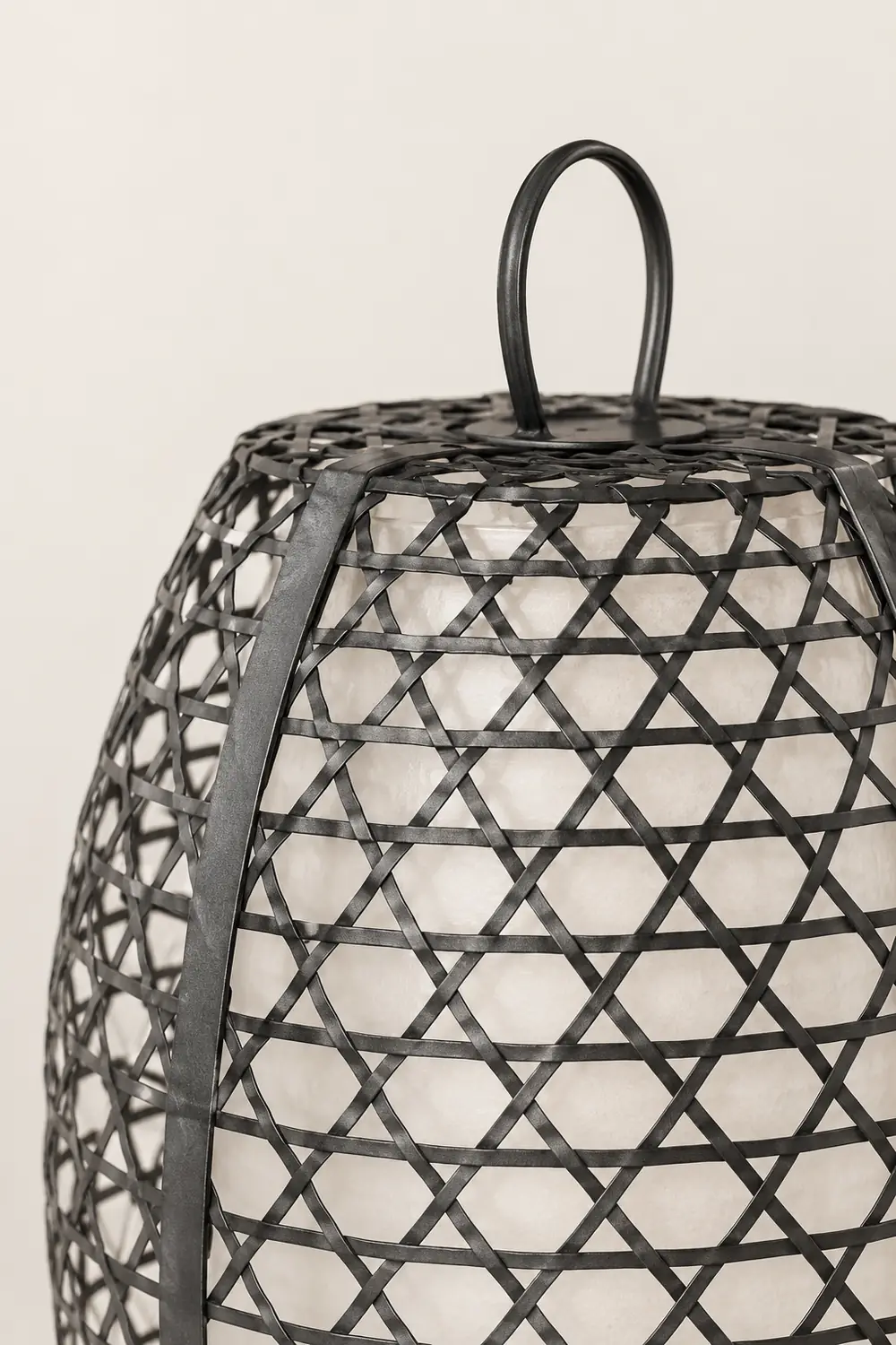 Alessio Retro Cage Shaped Metal Acrylic Floor Lamp - Lumpaz