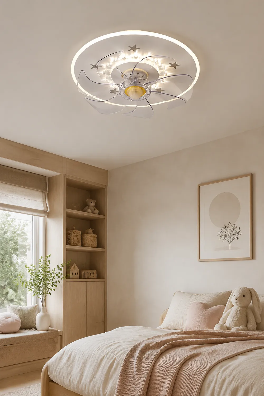 Minori Ceiling Fan with Light, 5 Style, DIA 16"/19" - Lumpaz