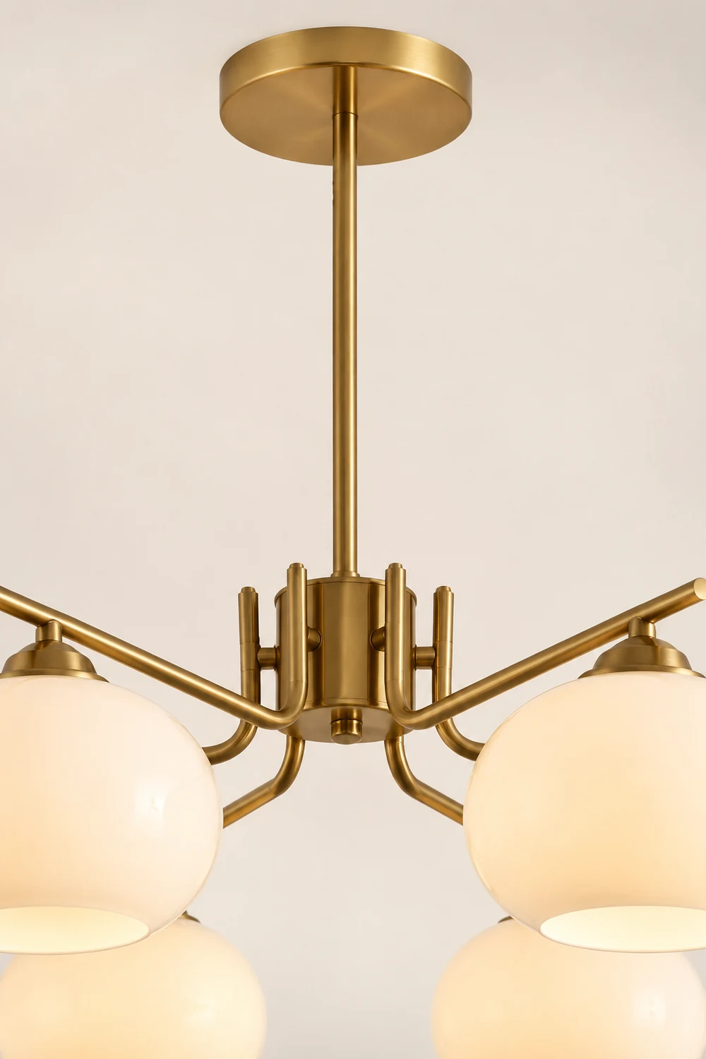 Valentina Pendant Light Semi-Circular Modern, Metal/Glass, Gold/Nickel, Dining Room - Lumpaz