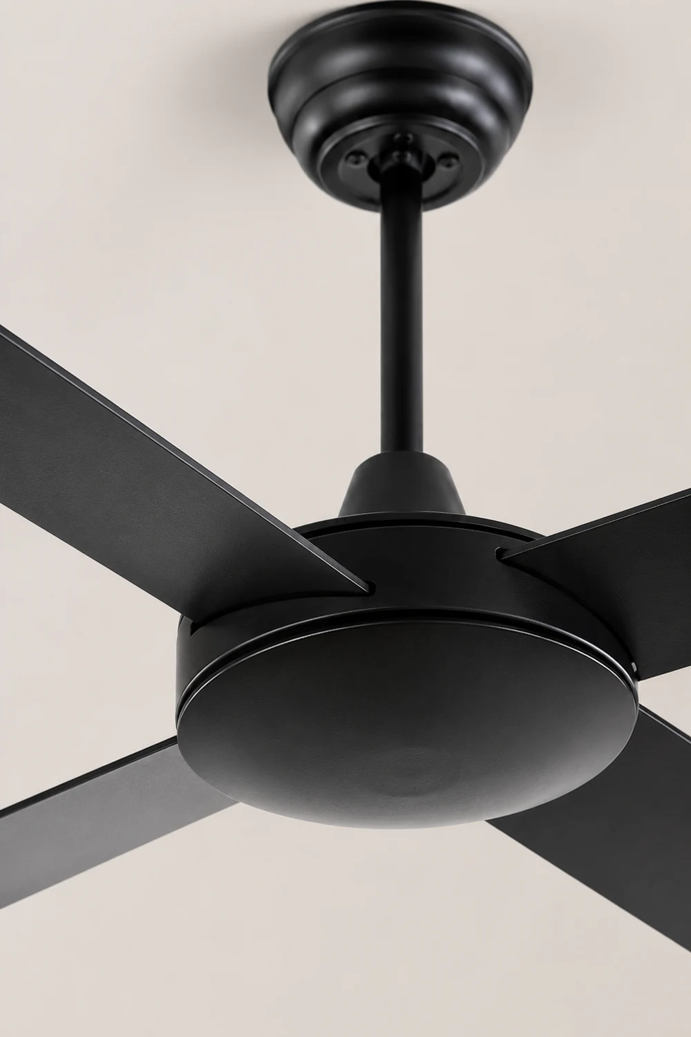 Haydn 4-Blade Industrial Black DC Ceiling Fan, Summer, 47'' - Lumpaz