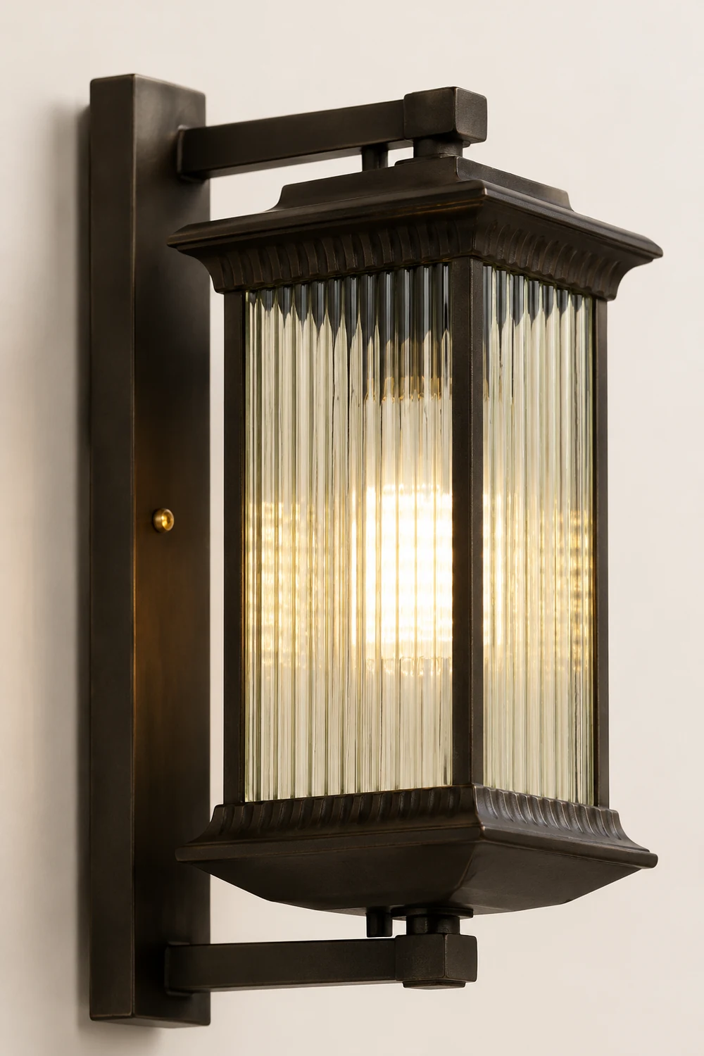 Outdoor Waterproof Creative Glass Shade Brown Retro Exterior Wall Lights - Lumpaz