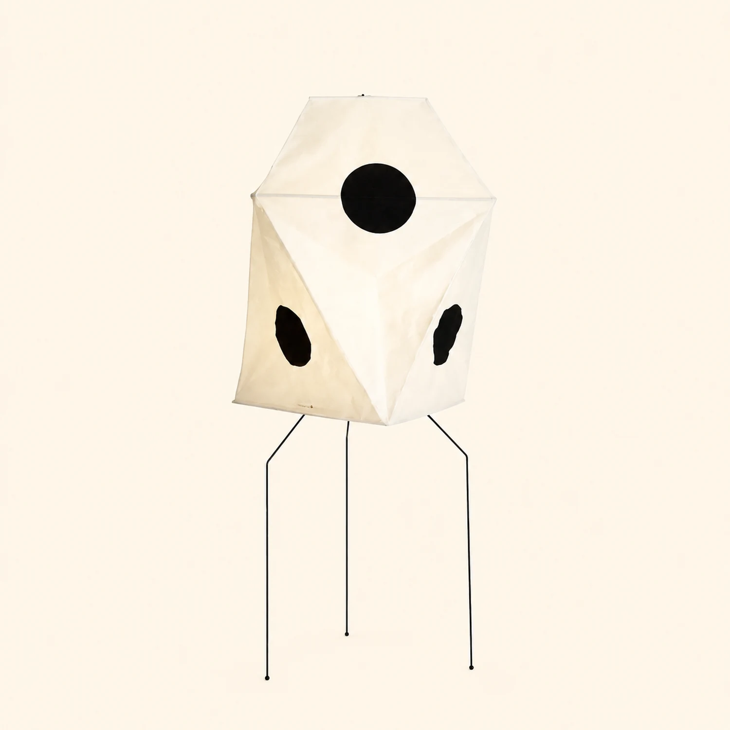 Renée Modern Funky Floor Lamp, Artificial Paper/Metal - Lumpaz