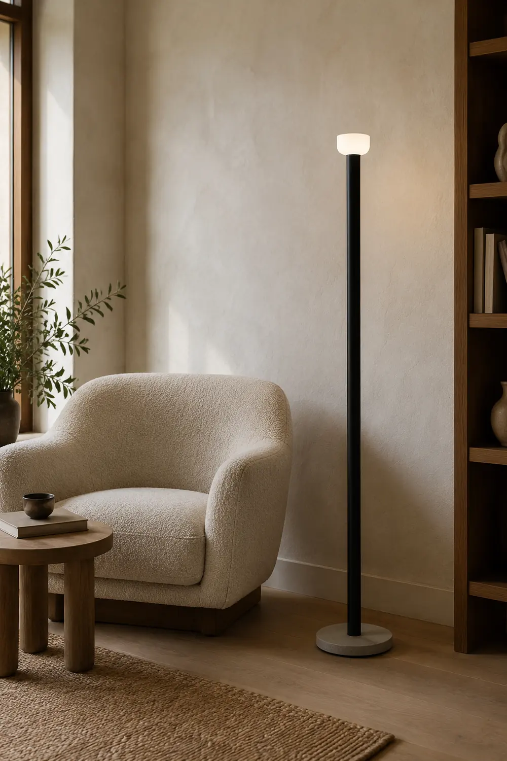 Avi Floor Lamp Nordic/Minimalist Metal, Black/White/Red/Yellow, Dining Room - Lumpaz