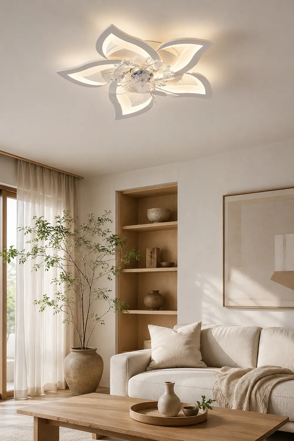 Hana Ceiling Fan with Light, 8 Style - Lumpaz