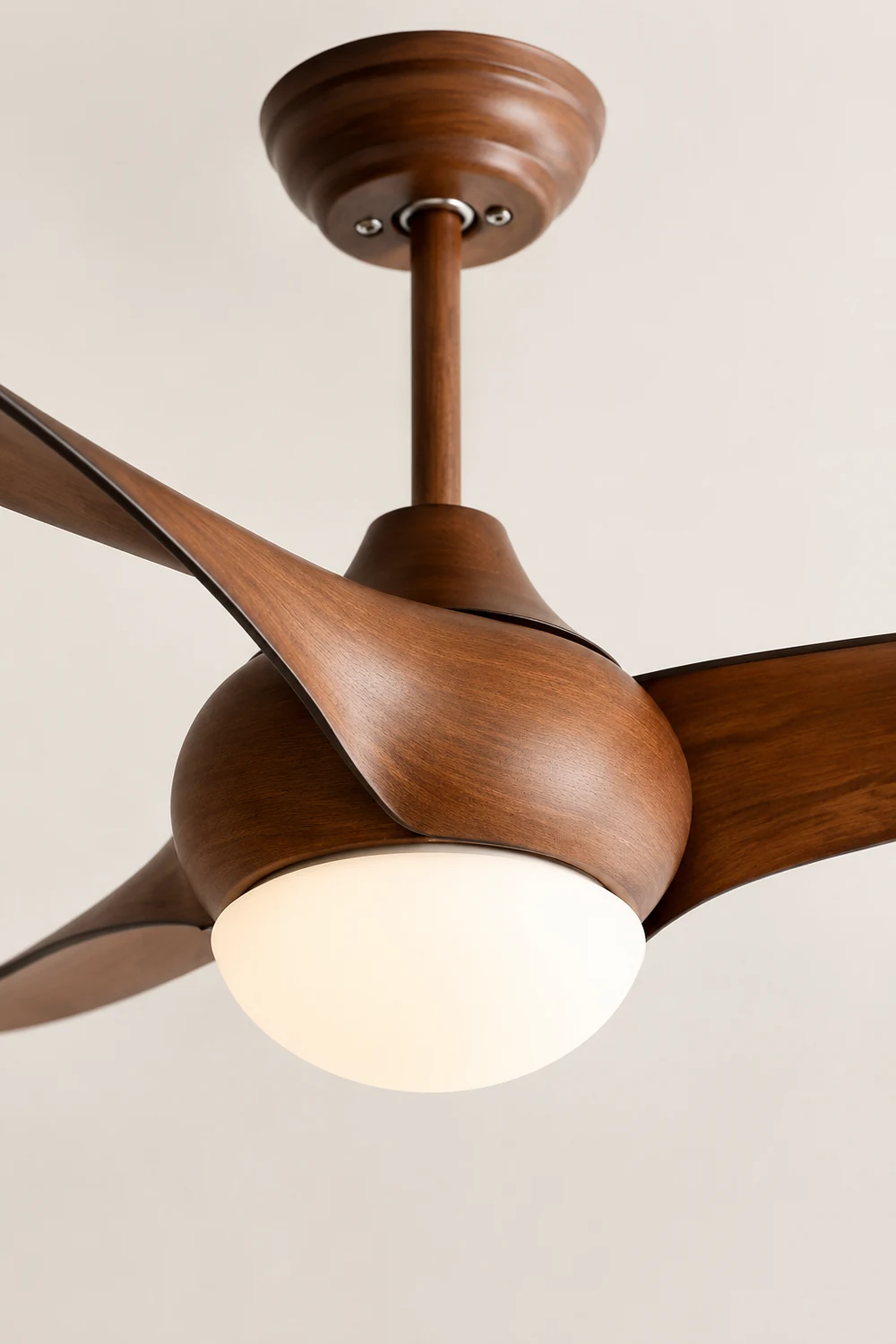 Garner 3-Blade Black & Brown Ceiling Fan with Light, DIA 52'' - Lumpaz