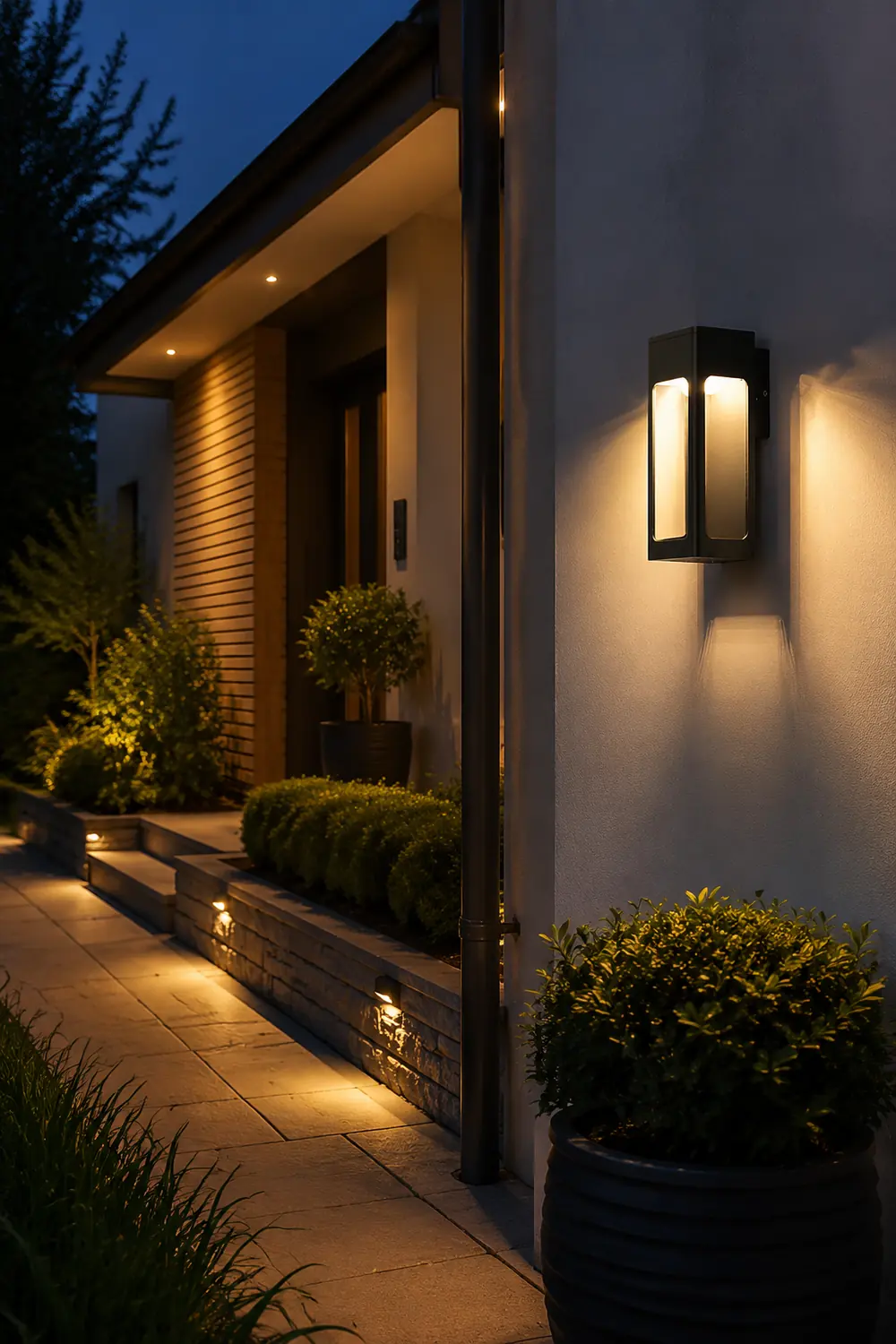 Rectangular IP65 LED Black Modern Outdoor Wall Sconce复制 - Lumpaz