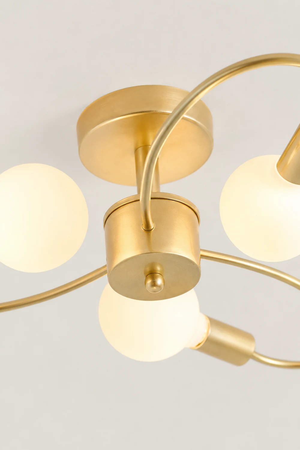 Valentina Modern Metal Flush Mount Ceiling Light, Black/Gold - Lumpaz