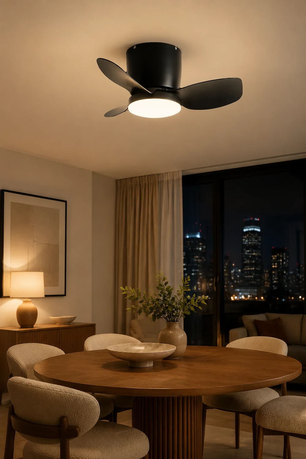 Walters 3-Blade Ceiling Fan with Light, 3 Color, DIA 23.62'' - Lumpaz