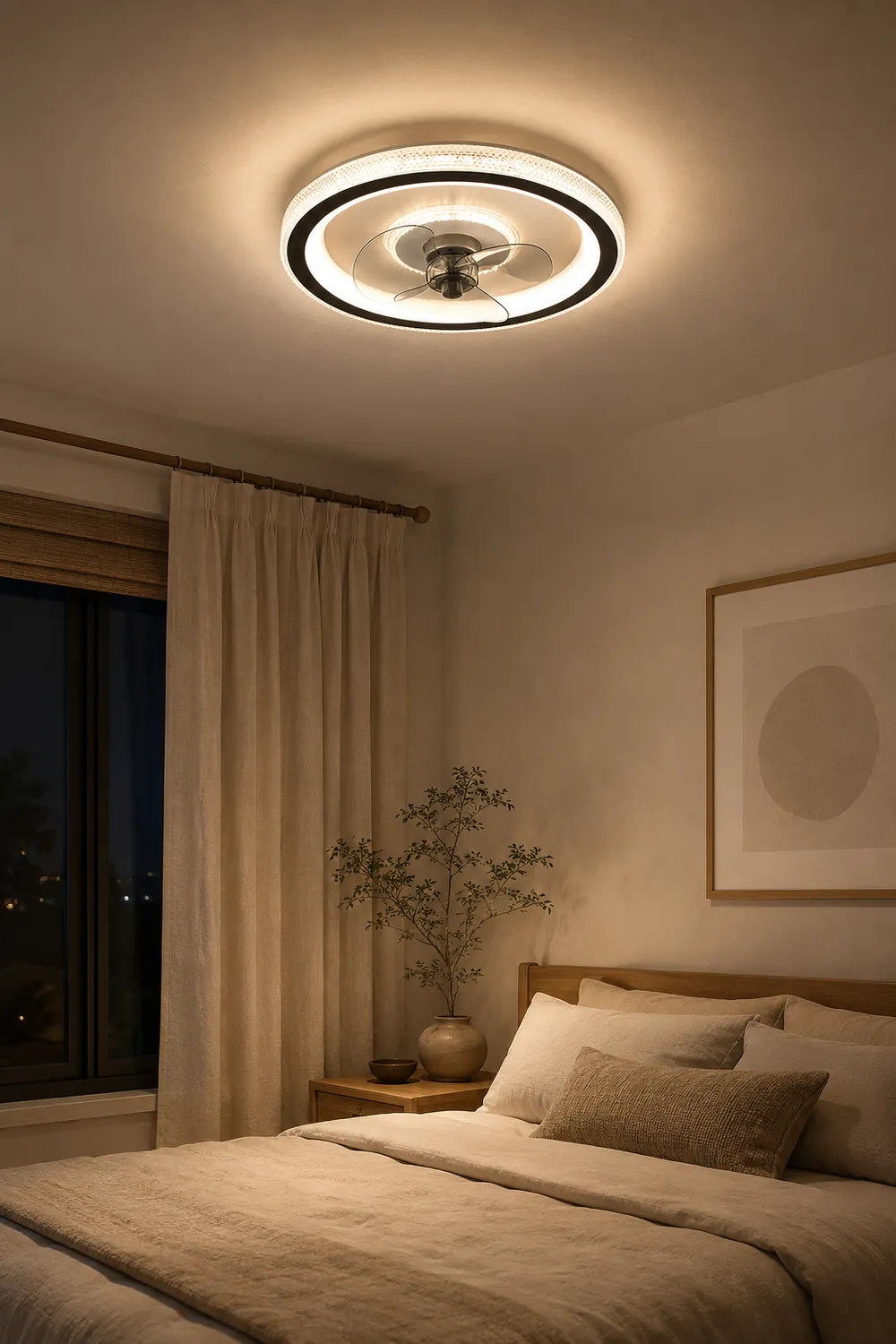 Kirsten 3-Blade Ceiling Fan with Light, 19.5" - Lumpaz