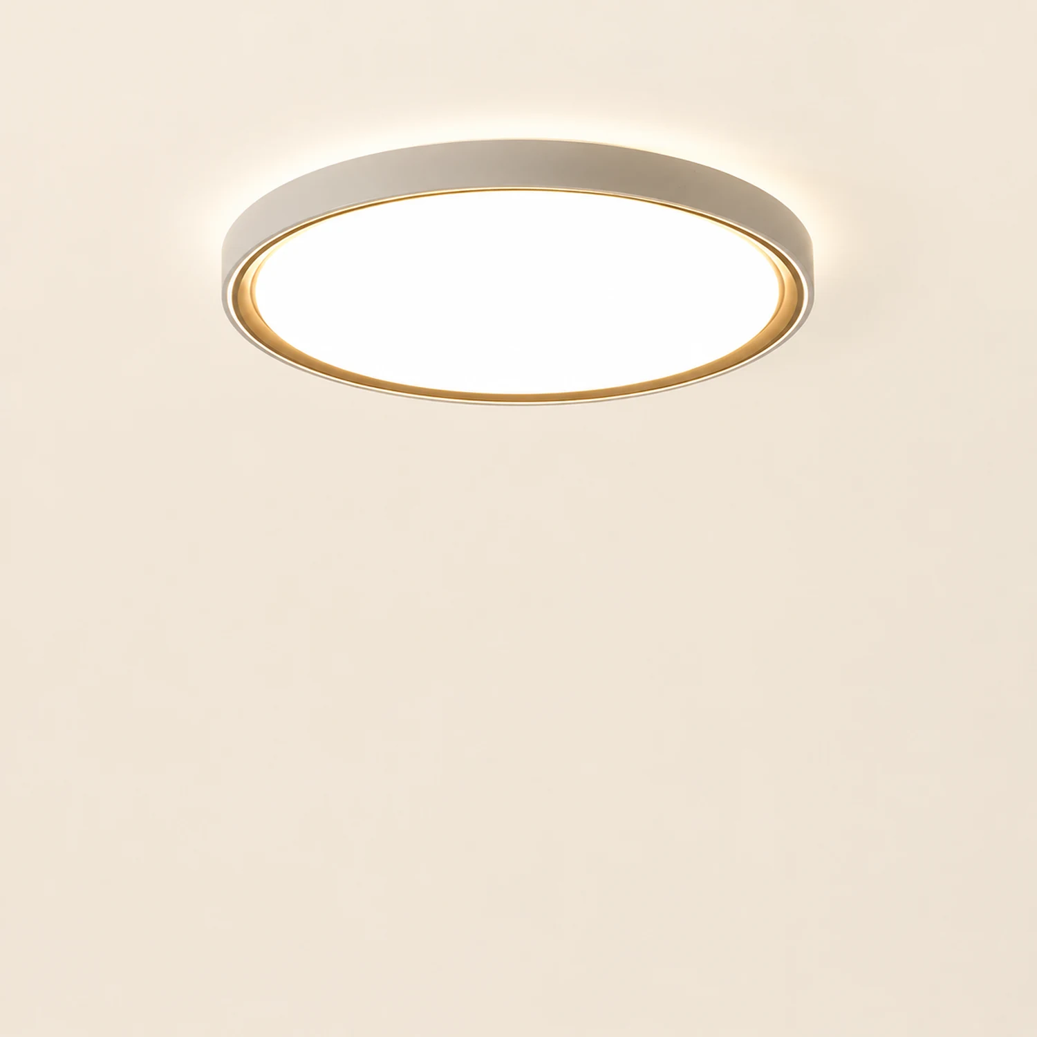 Quinn Minimalist Round/Square Metal/Acrylic Flush Mount Ceiling Light, Gold - Lumpaz
