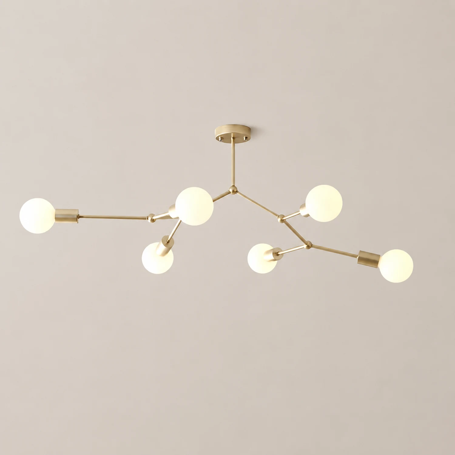 Valentina Industrial Bubbles Chandelier, Black/White/Gold - Lumpaz