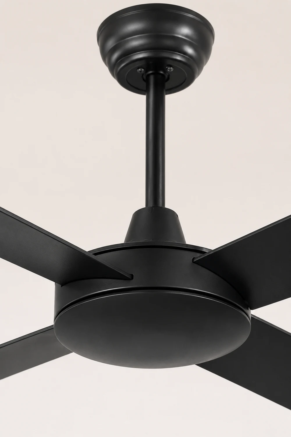 Haydn 4-Blade Industrial Black DC Ceiling Fan, Summer, 47'' - Lumpaz