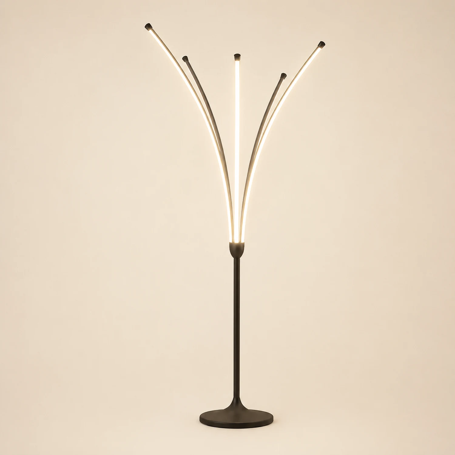 Edge Minimalist Designer Tree-Like Floor Lamp, Metal/Acrylic - Lumpaz