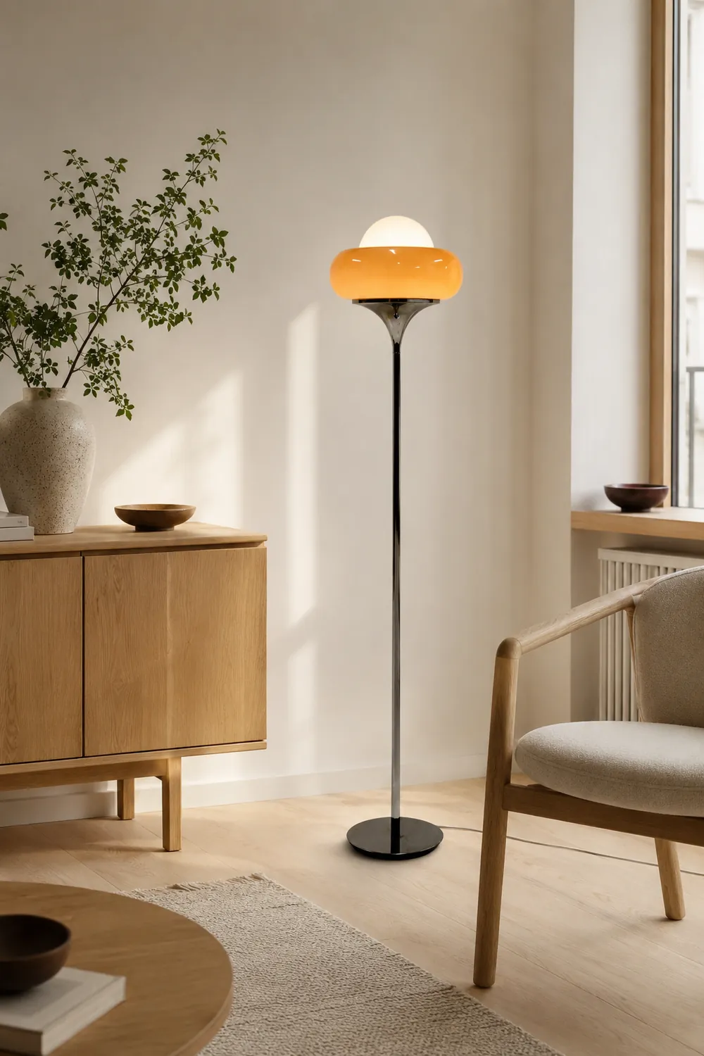 Morandi Modern Stained Glass Tall Floor Lamp Living Room - Lumpaz