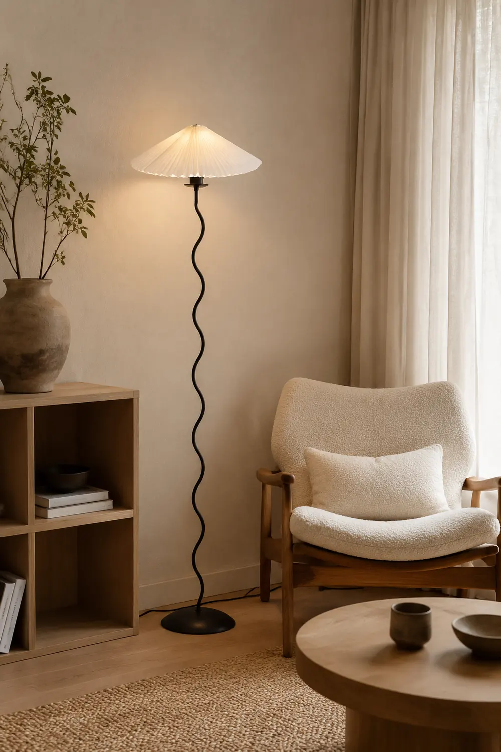 Renée Modern LED Mushroom Floor Lamp Metal Bedroom/Living Room - Lumpaz