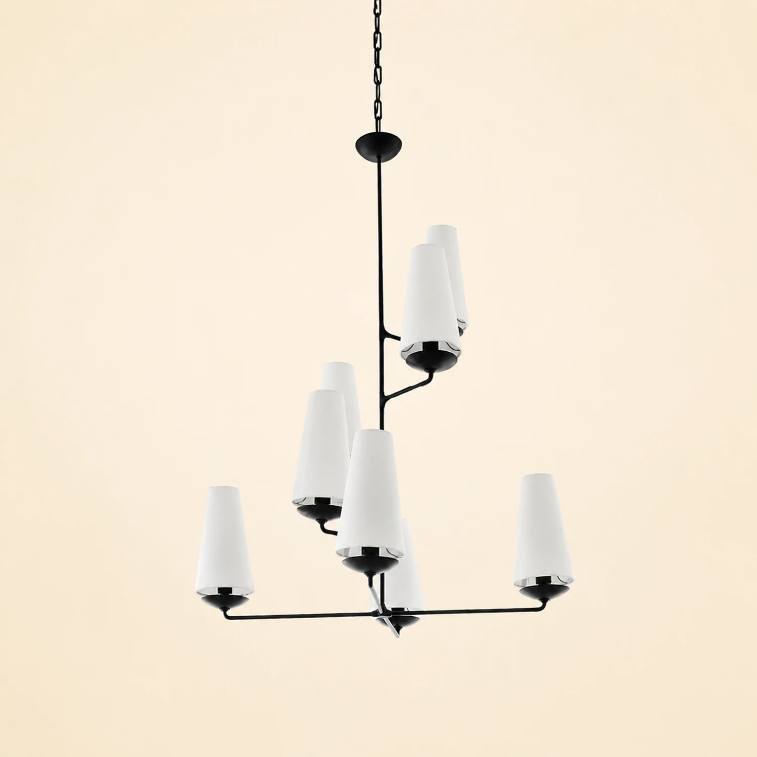 Alessio Design LED Chandeliers White Black Metall Bedroom Kitchen - Lumpaz