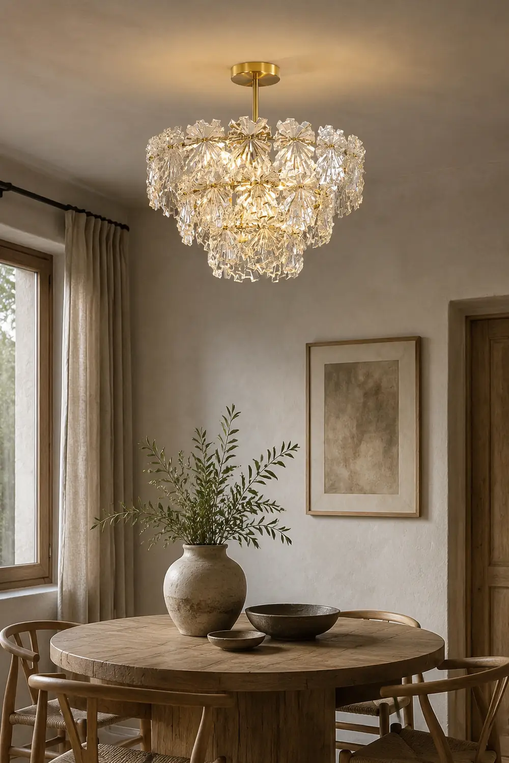 Marilyn Elegant Gold Pendant Light 3 Rings, Metal/Glass - Lumpaz