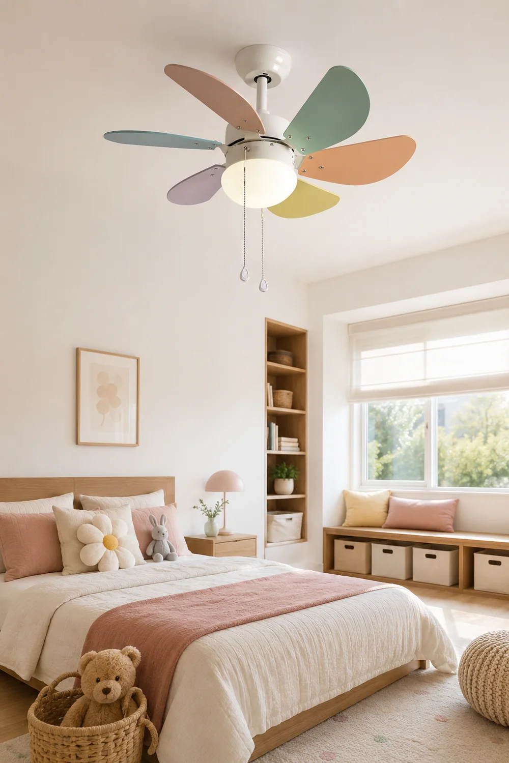 Morandi Colorful 5-Blade Ceiling Fan Light, DIA42.13'' - Lumpaz
