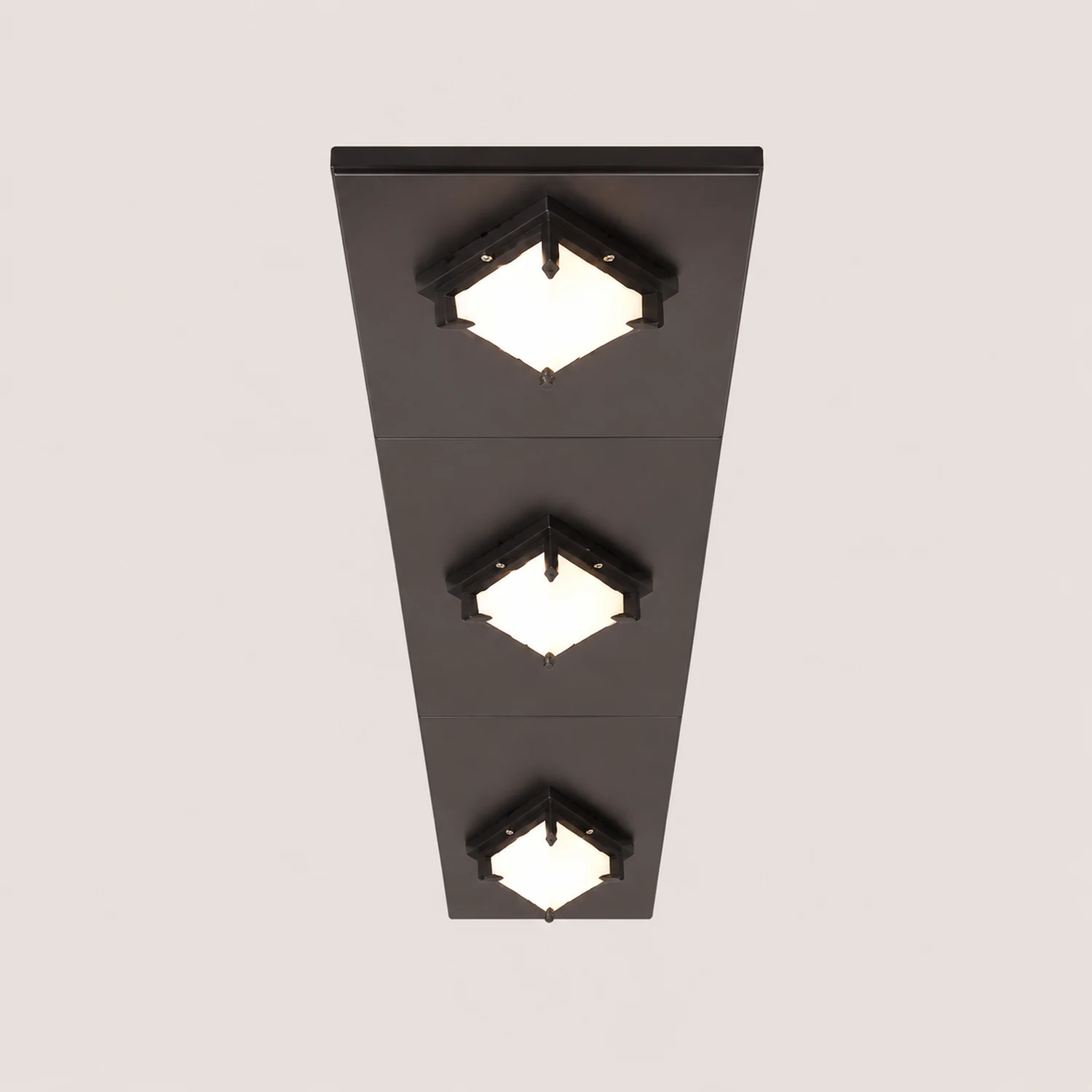 Orr Modern Flush Mount Ceiling Light, Metal/Acrylic, Square/Round, Black/Brown - Lumpaz