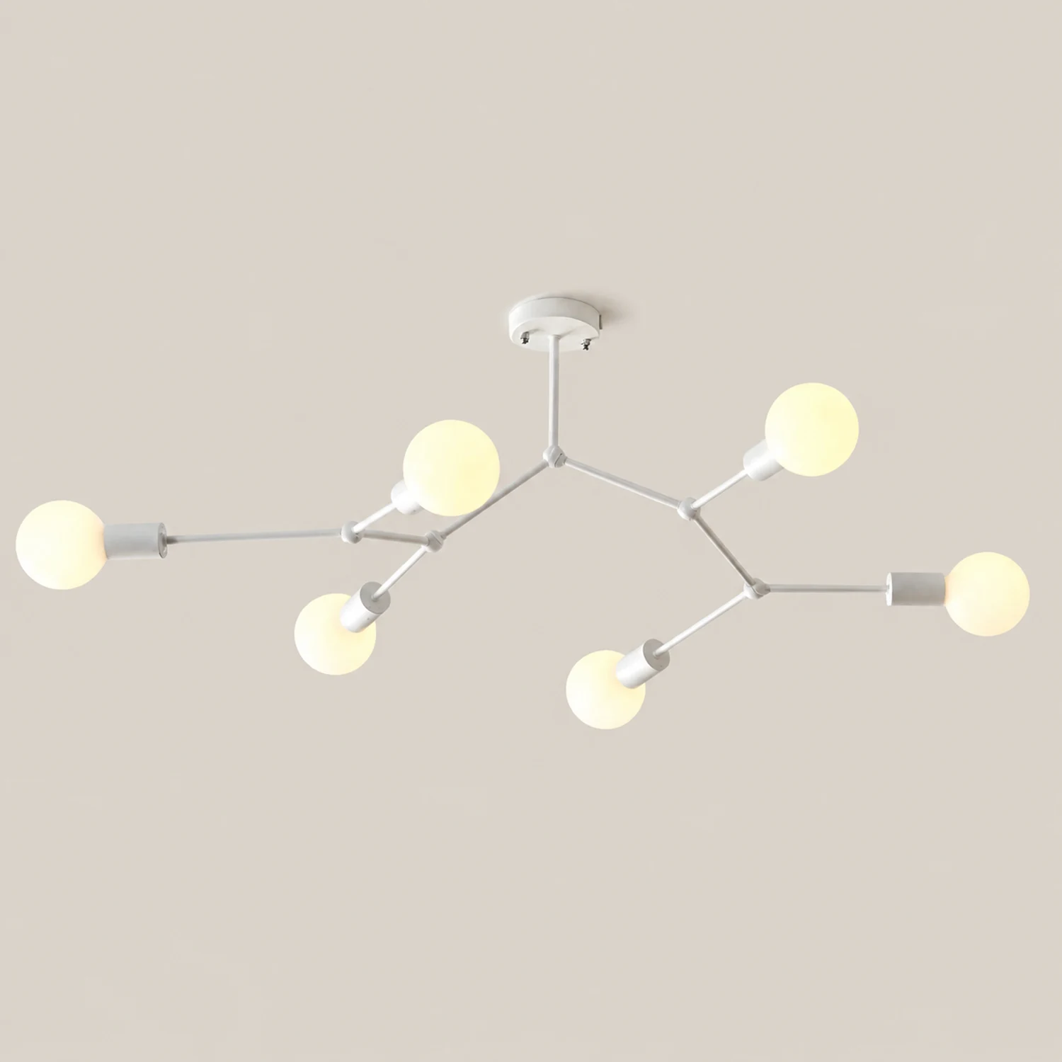 Valentina Industrial Bubbles Chandelier, Black/White/Gold - Lumpaz