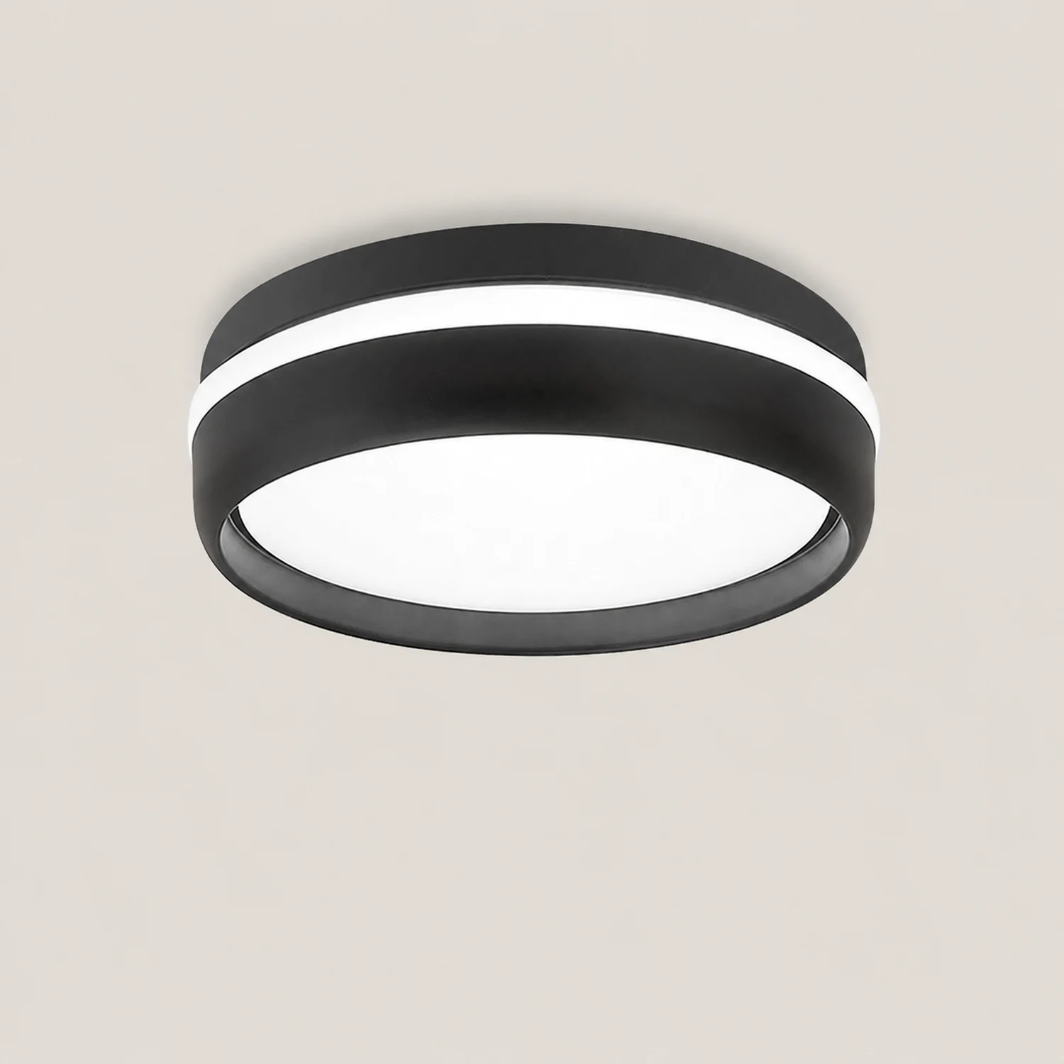 Quinn Flush Mount Ceiling Light Black/White - Lumpaz