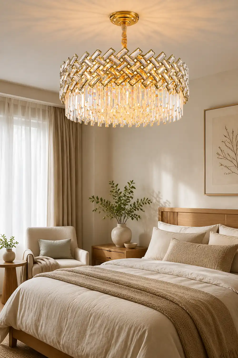 Marilyn Luxury Gold Chandelier, Crystal & Metal - Lumpaz