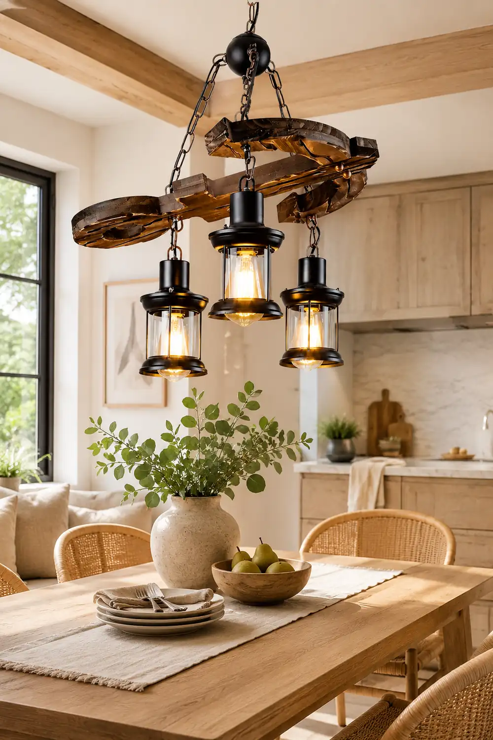 Austin Retro Chandelier, 3 Style, 21.5"/39.5" - Lumpaz