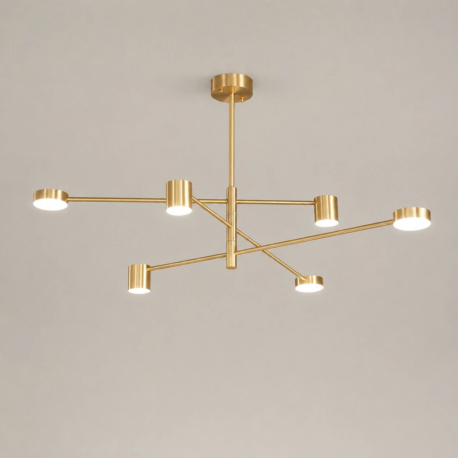 Weiss Pendant Light Branch Industrial, Metal, Black/Gold, Bedroom - Lumpaz