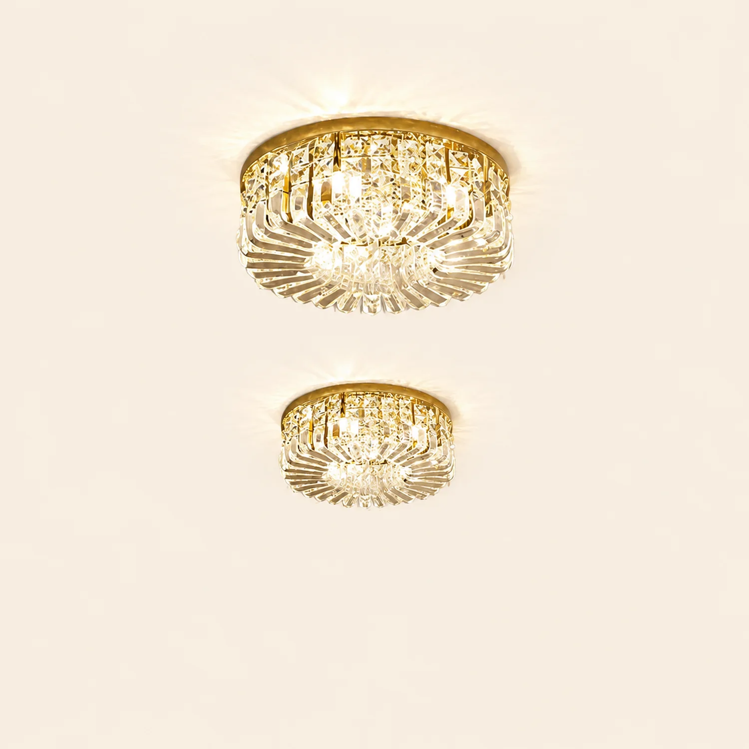 Marilyn Luxury Flush Mount Metal/Crystal Ceiling Light - Lumpaz