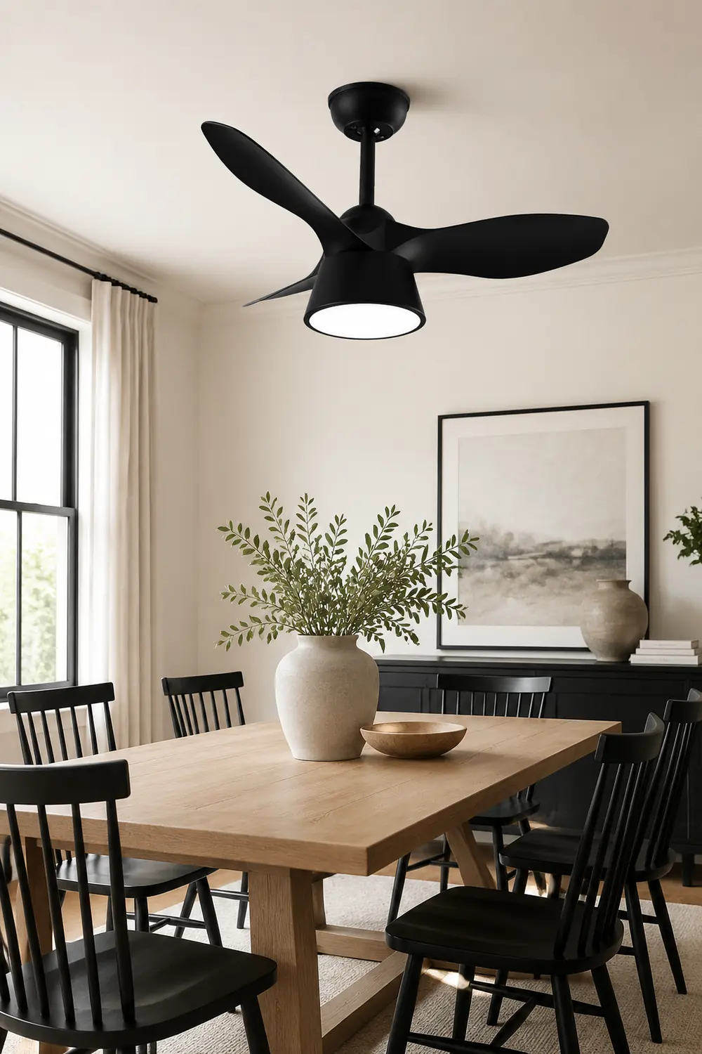 Walters Ceiling Fan with Light, 3 Color, 31.5" - Lumpaz