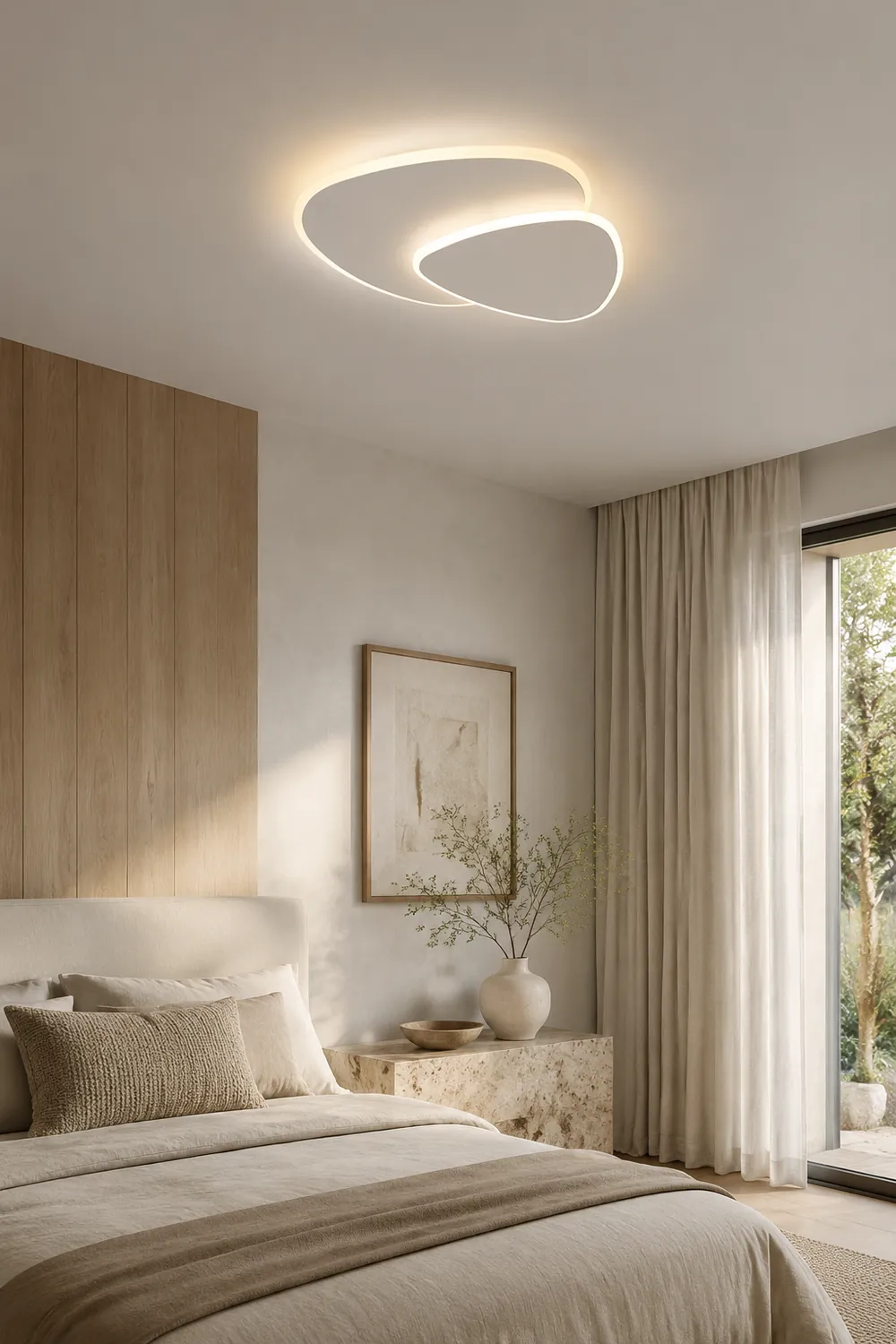 Quinn Designer Geometric Metal/Acrylic Flush Mount Ceiling Light White - Lumpaz