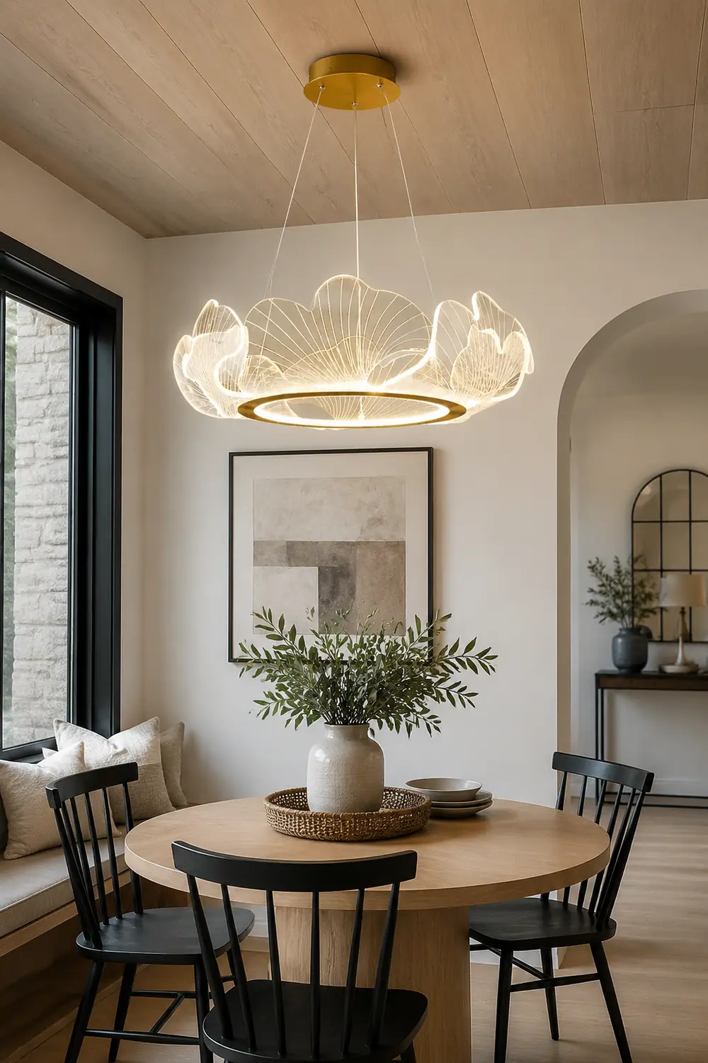 Marilyn Modern Blown Pendant Light, Metal/Acrylic, Living Room/Hall - Lumpaz