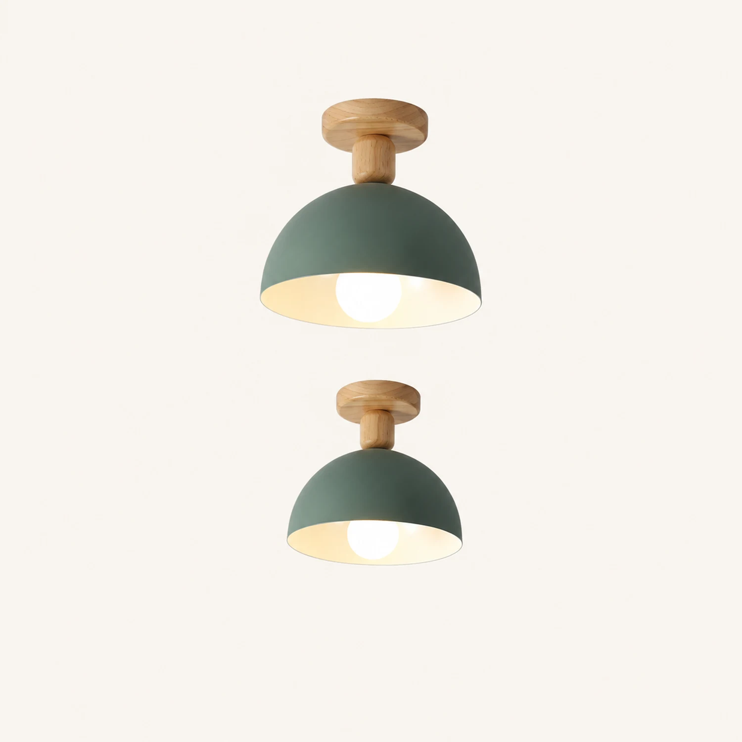 Ozawa Modern LED Ceiling Light Fixtures Wood/Metal Living Room - Lumpaz