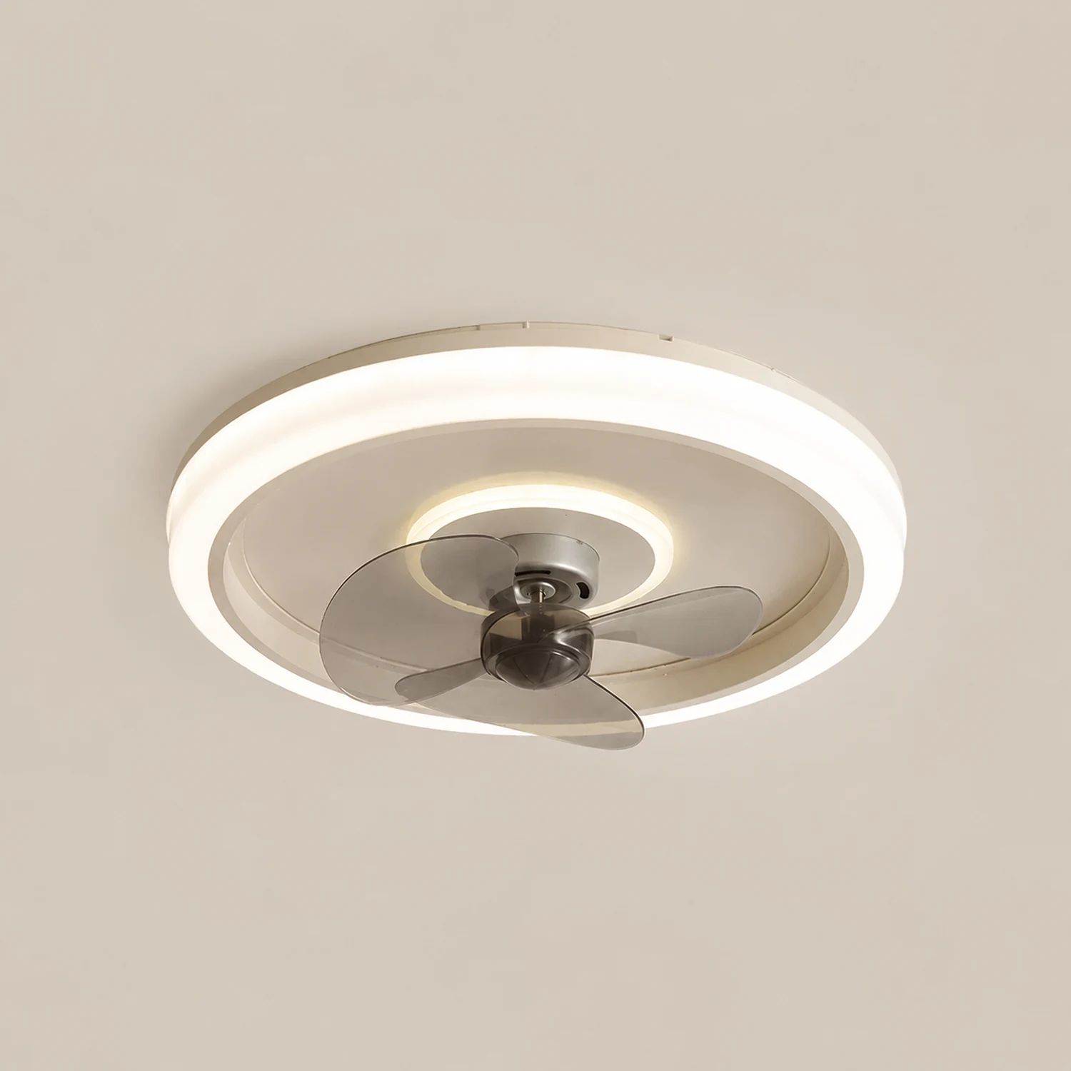 Edge 2-Light Ring Ceiling Fan with Light, 4 Color, DIA 20" - Lumpaz