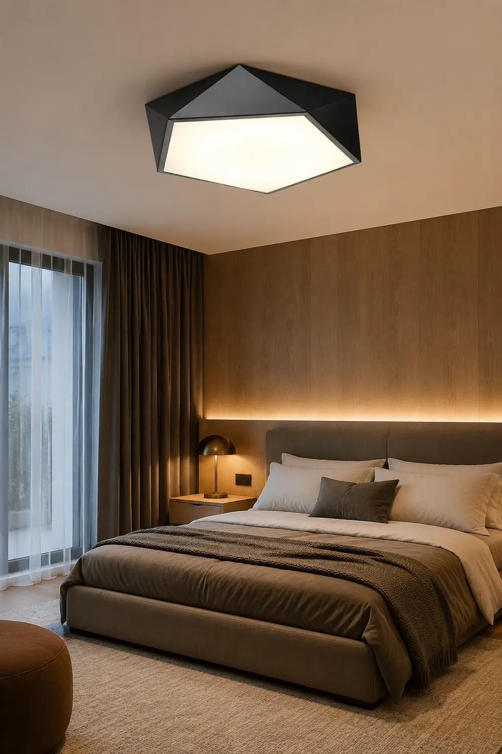 Quinn Modern Flush Mount Ceiling Light, DIA 40/55CM - Lumpaz