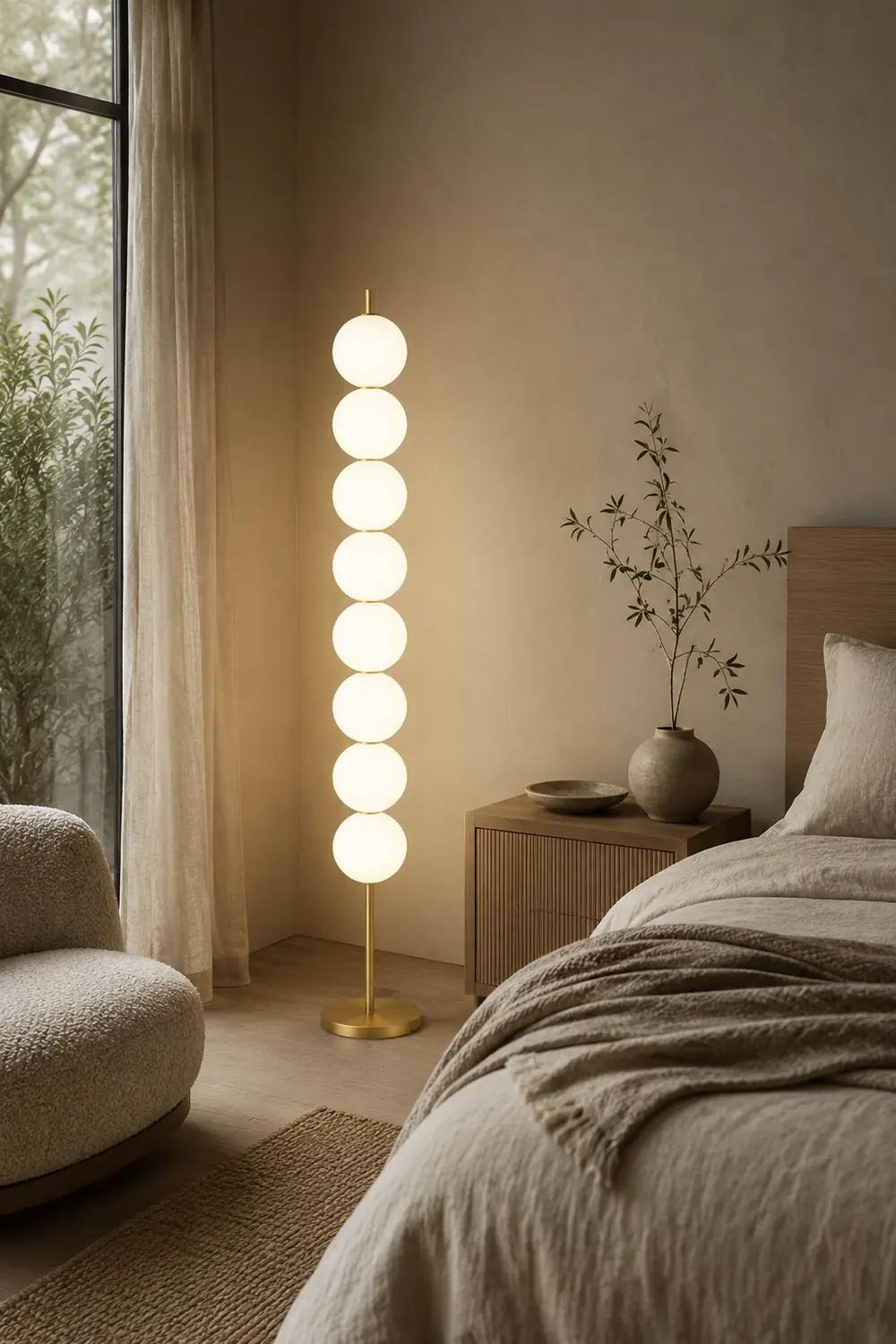 Valentina Modern Candy Acrylic/etal Floor Lamp, Brass - Lumpaz