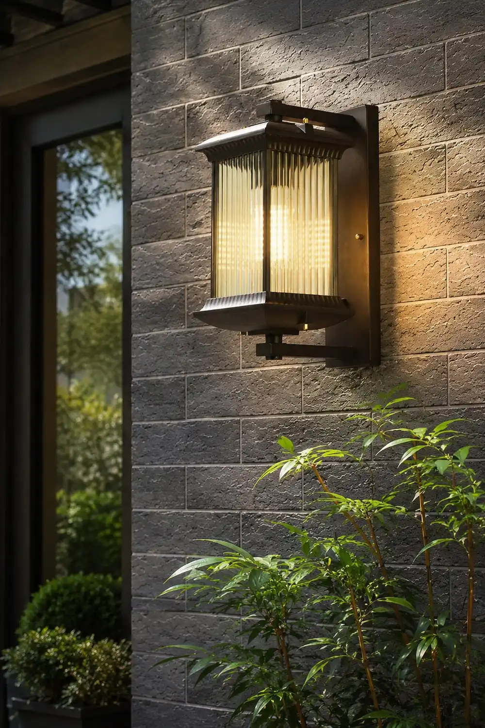 Outdoor Waterproof Creative Glass Shade Brown Retro Exterior Wall Lights复制 - Lumpaz