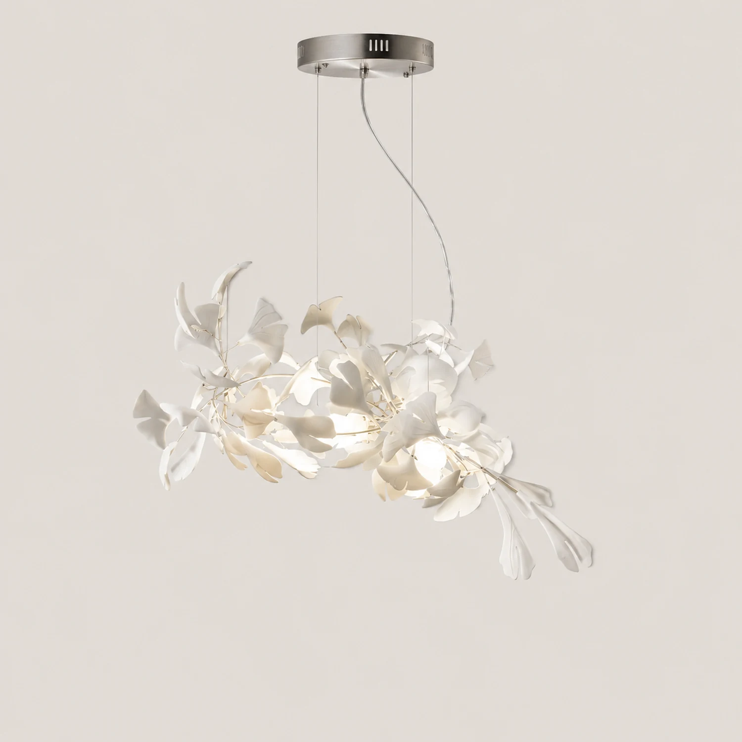 Ophelia CeraFall Modern Art Deco Organic Chandelier Metal Ceramics - Lumpaz